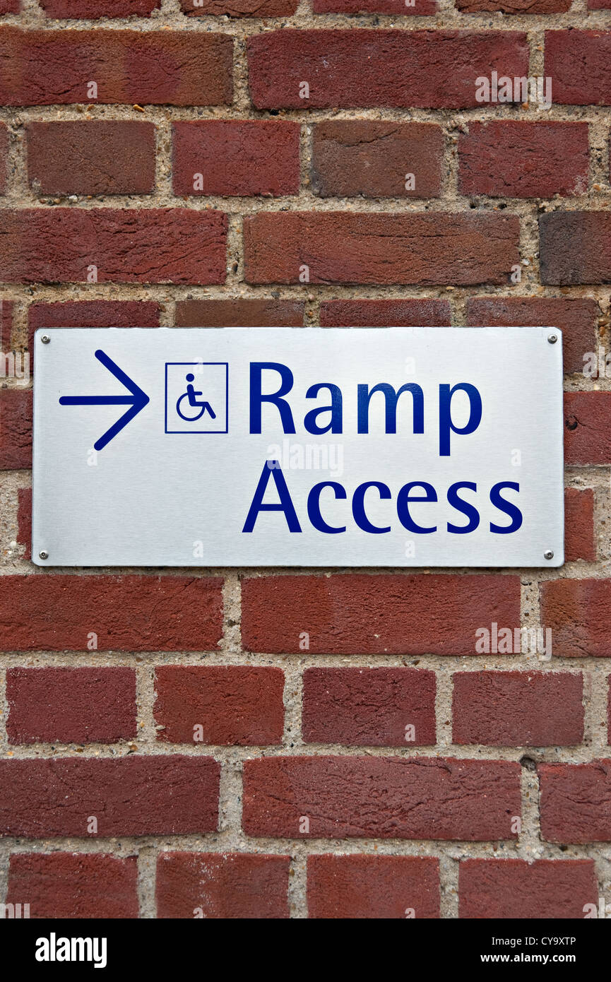 A Ramp Access sign Stock Photo