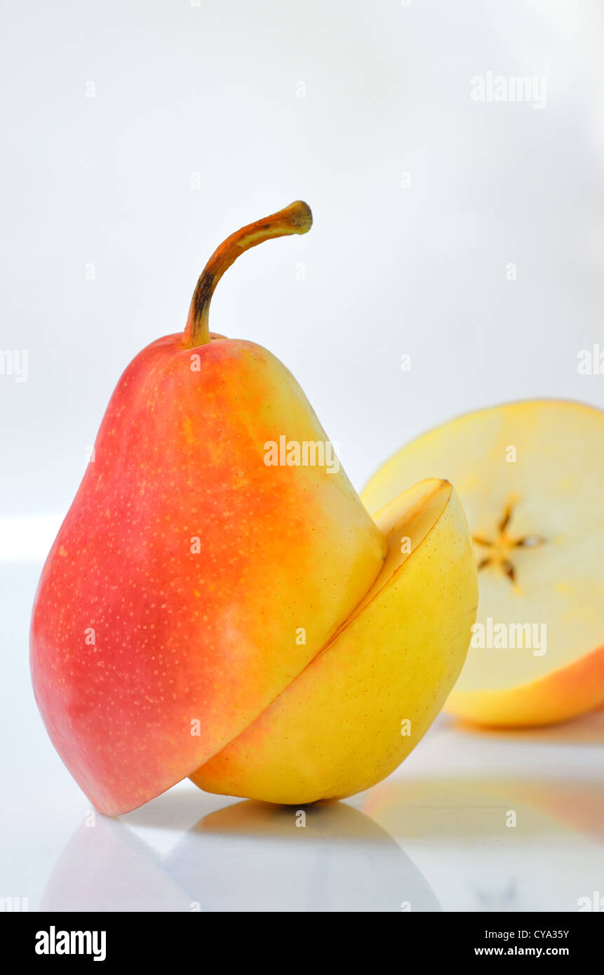 sliced pear Stock Photo