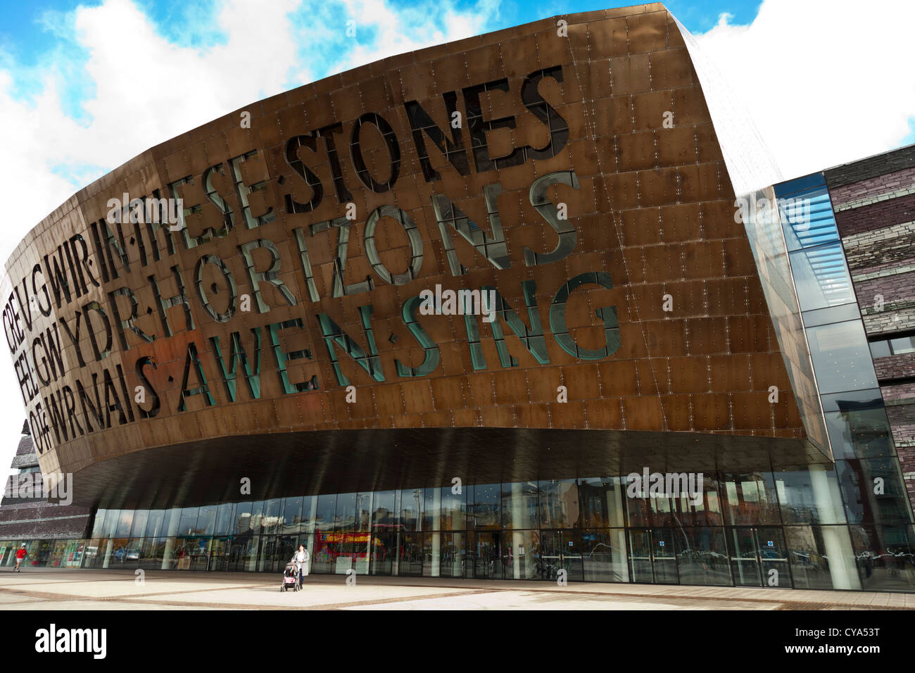 Wales Millennium centre center, Cardiff bay, Cardiff, Wales UK. Stock Photo