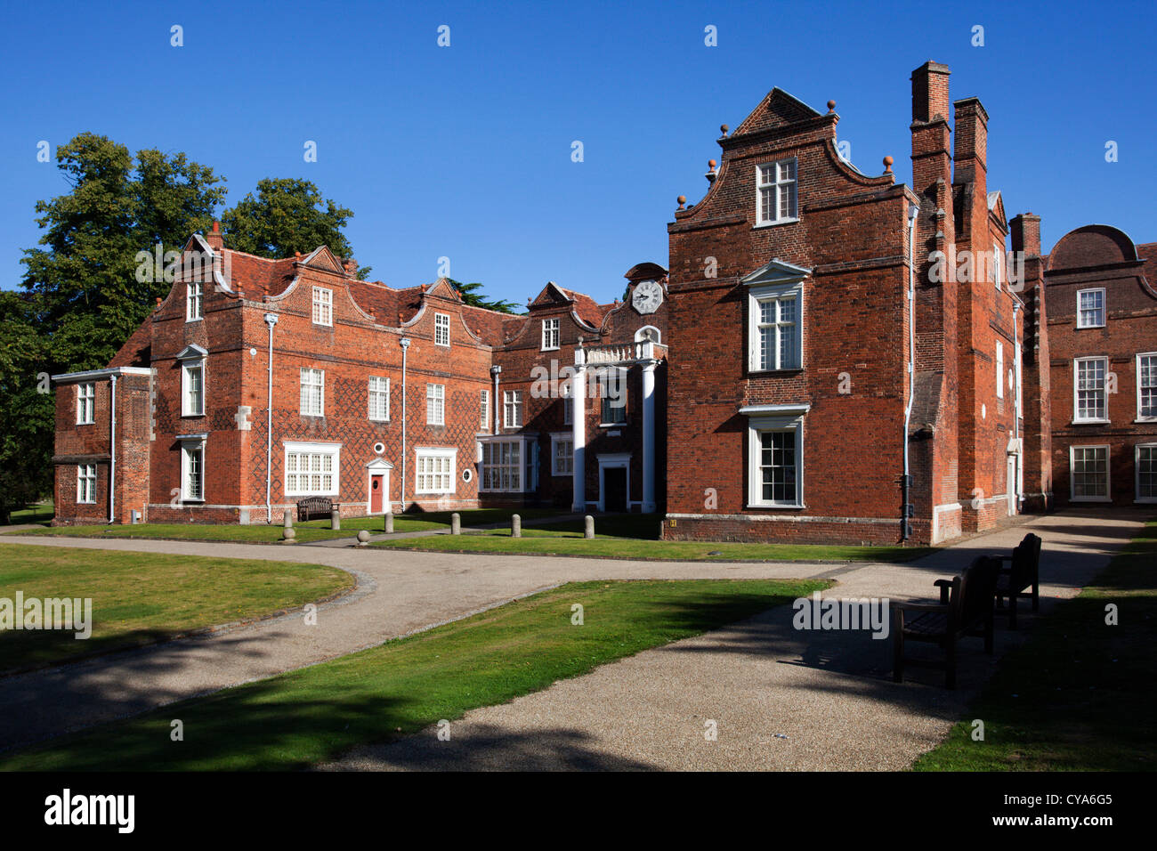 Christchurch Mansion in Christchurch Park Ipswich Suffolk England Stock