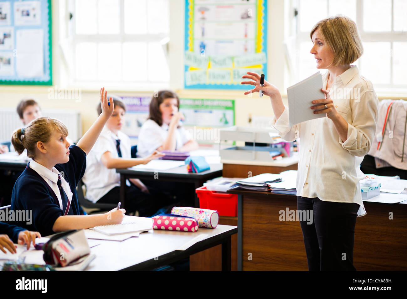Secondary school teacher uk hi-res stock photography and images - Alamy
