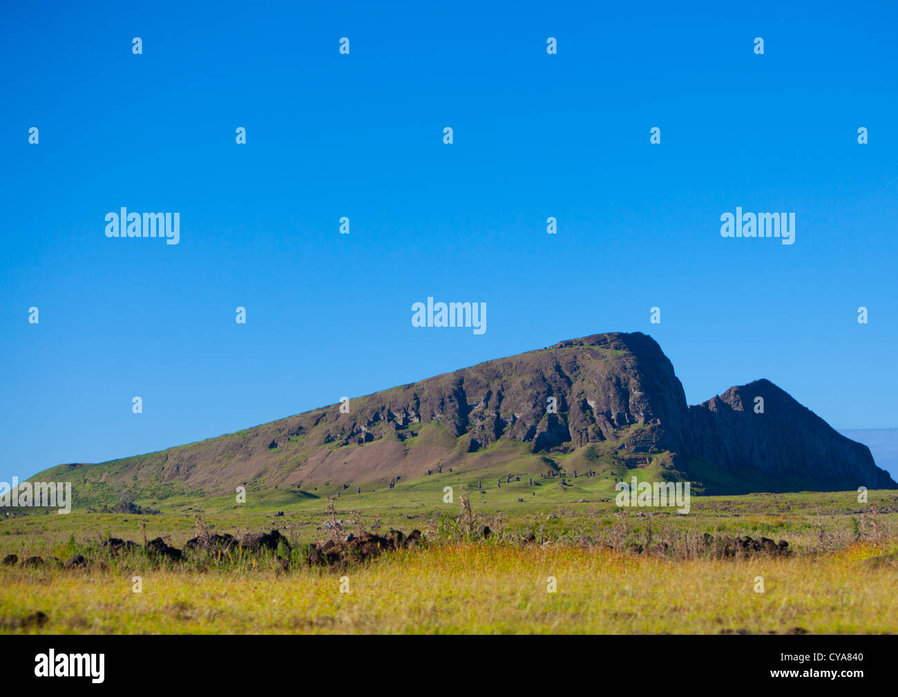 Rano Raraku, Easter Island, Chile Stock Photo