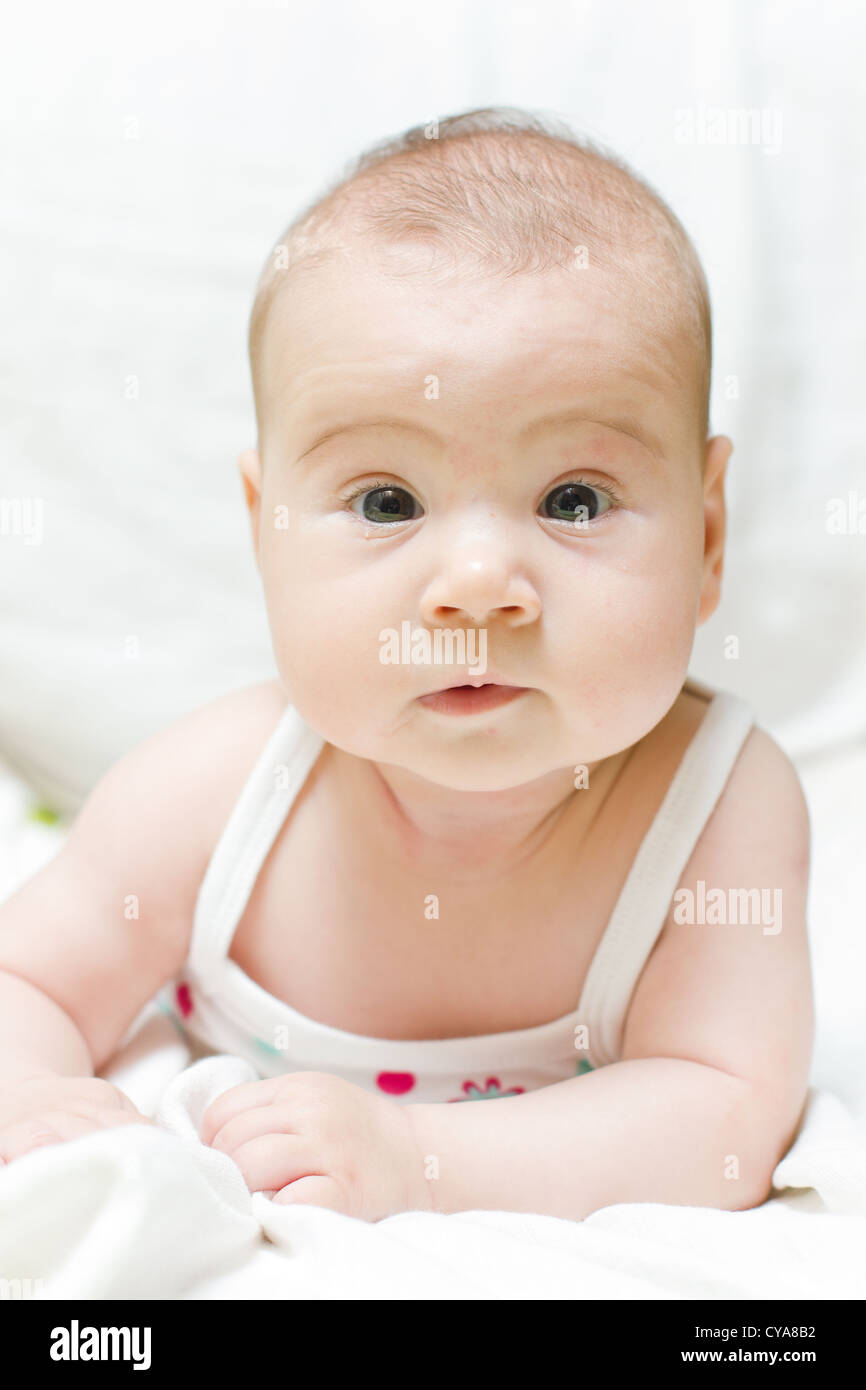 Portrait of cute baby girl Stock Photo - Alamy