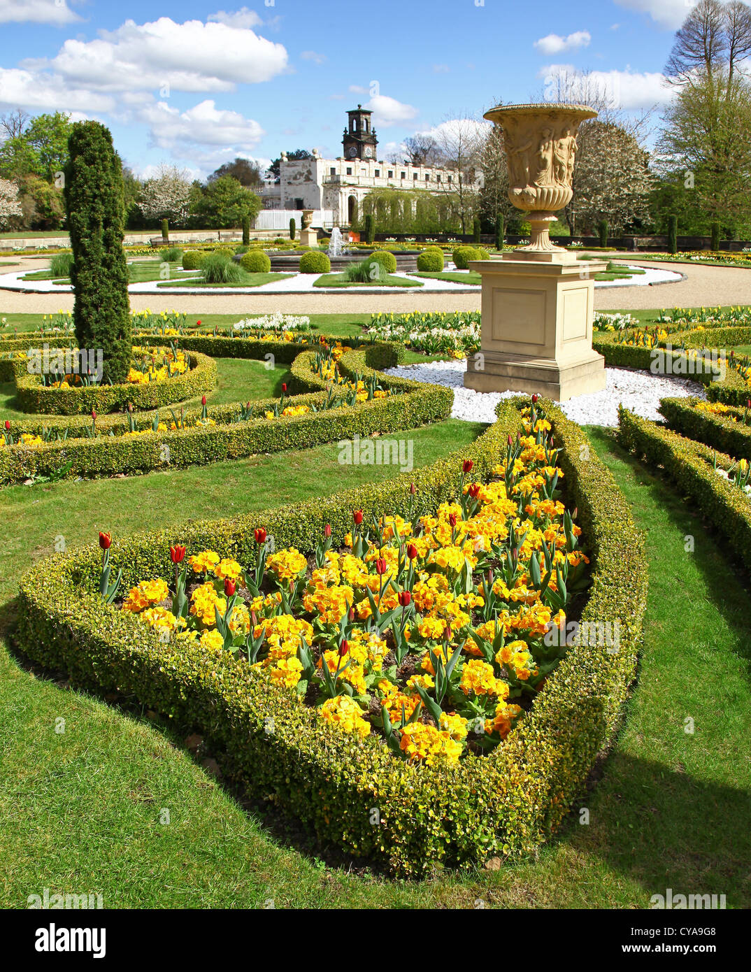 The formal Italianate gardens at Trentham Gardens Stoke-on-Trent ...