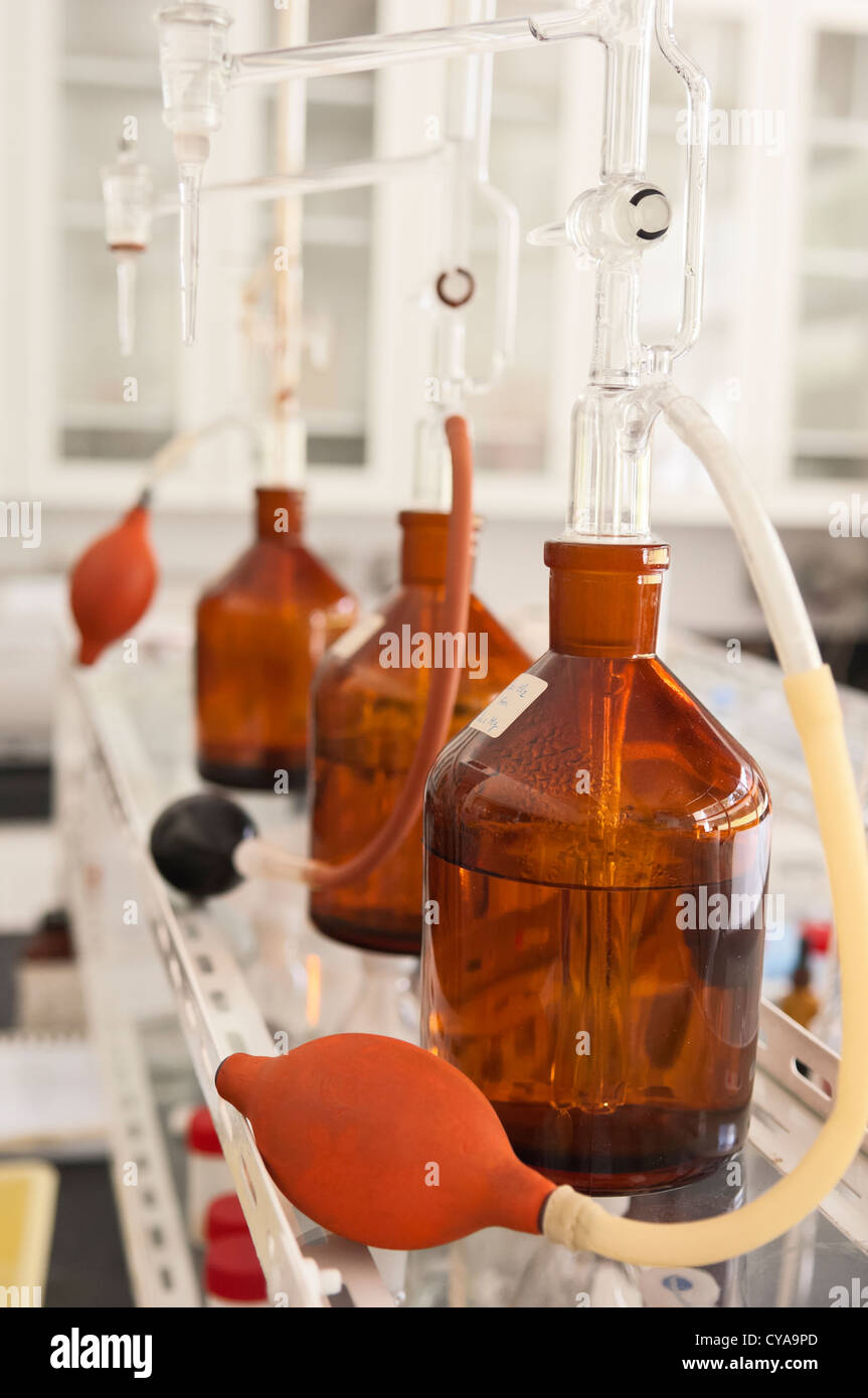 Real life detail of a chemical laboratory environment Stock Photo Alamy
