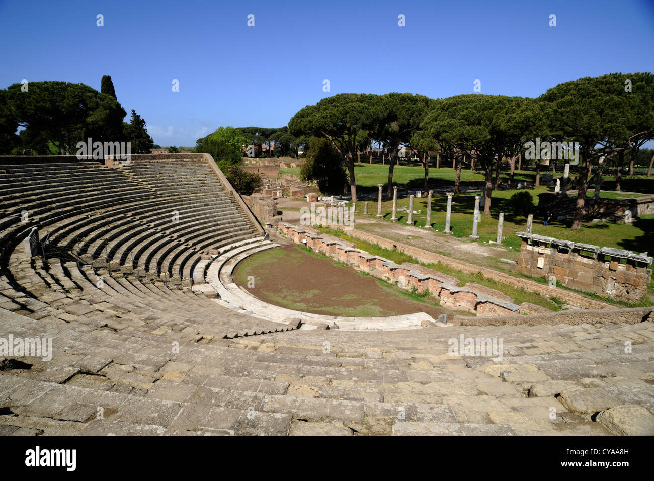 italy, rome, ostia antica, roman theatre Stock Photo