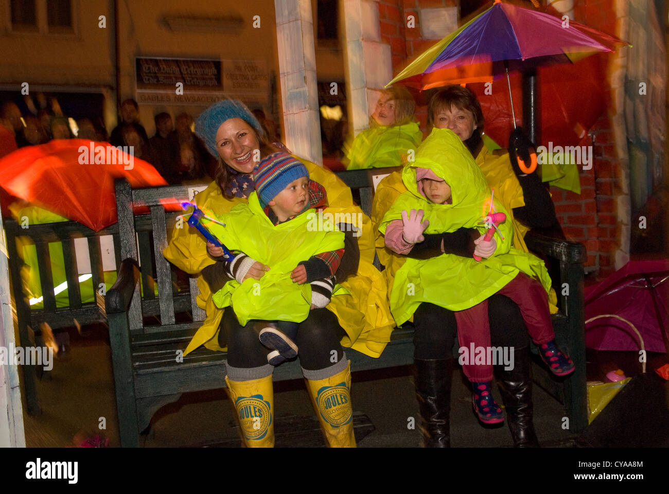 Mums and children having fun at Liphook Carnival, Liphook, Hampshire, UK. 27.10.2012 Stock Photo