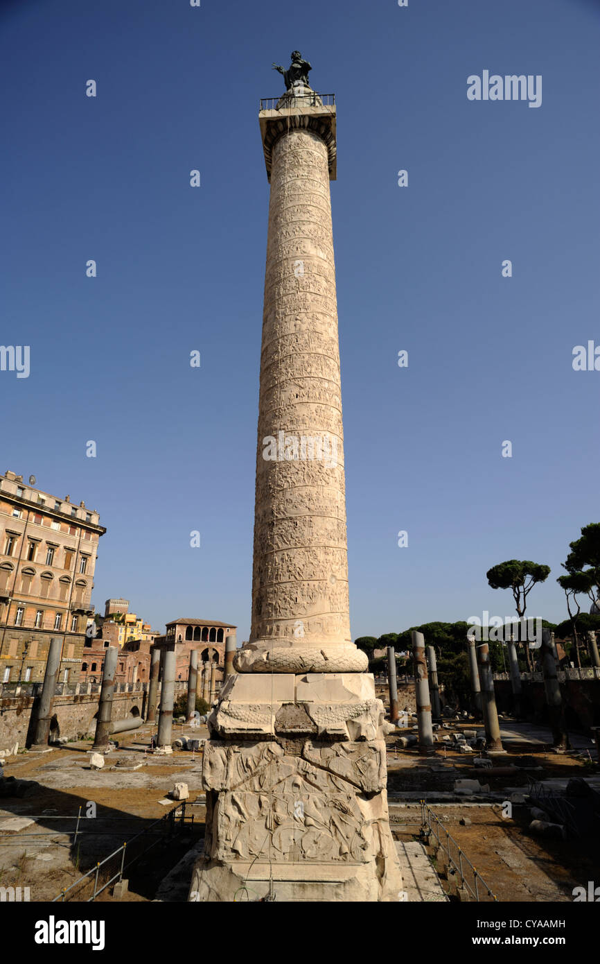 italy, rome, trajan's column Stock Photo
