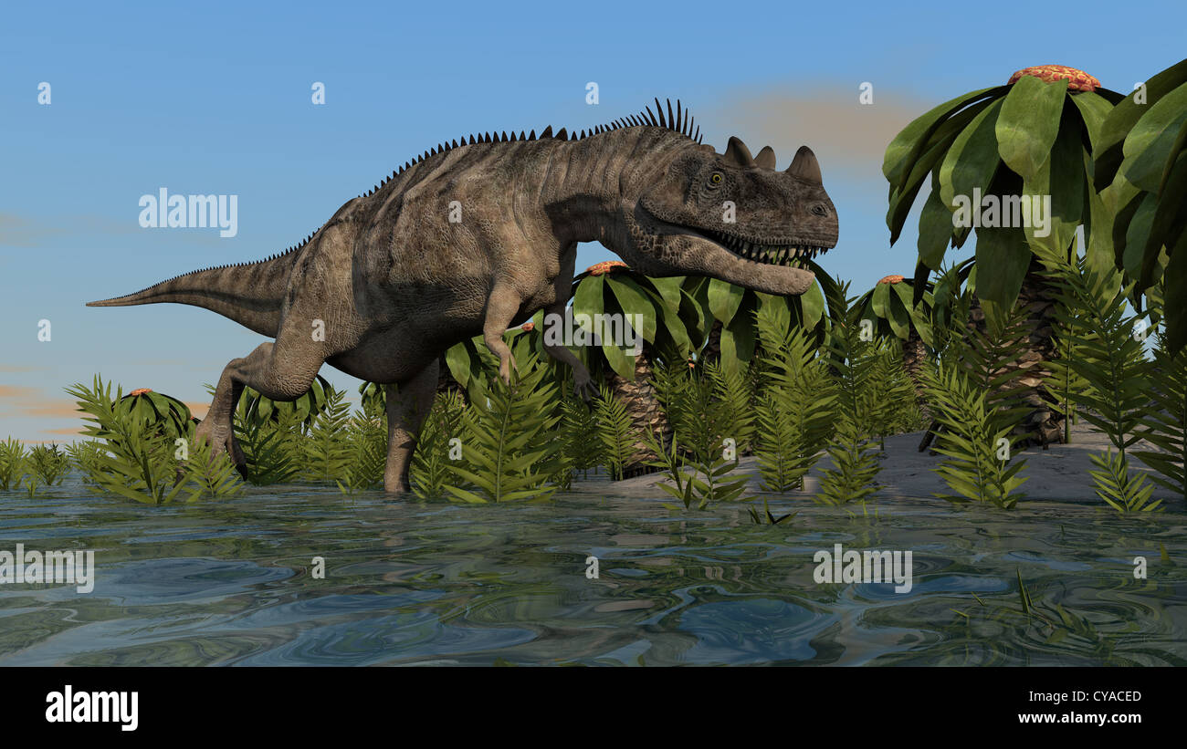 Lambeosaurus dinosaur running - 3D render Stock Photo - Alamy