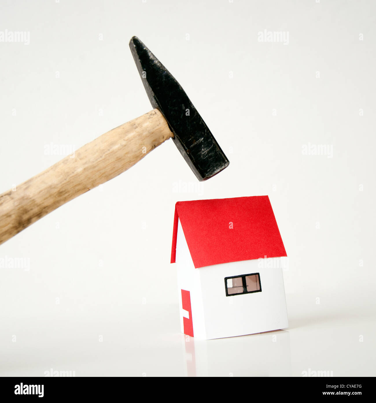 hammer and home, property taxes Stock Photo Alamy