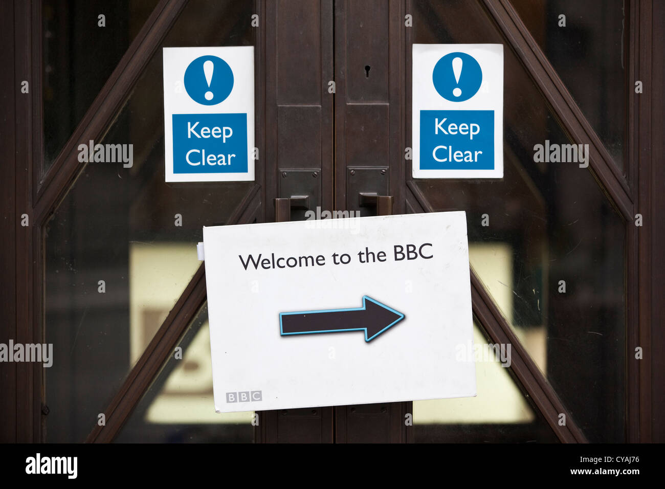 BBC British Broadcasting Corporation, Broadcasting House, Portland Place, London, England, United Kingdom Stock Photo