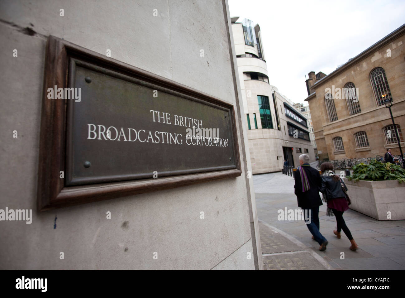 BBC British Broadcasting Corporation,Broadcasting House, Portland Place, London, England, United Kingdom Stock Photo