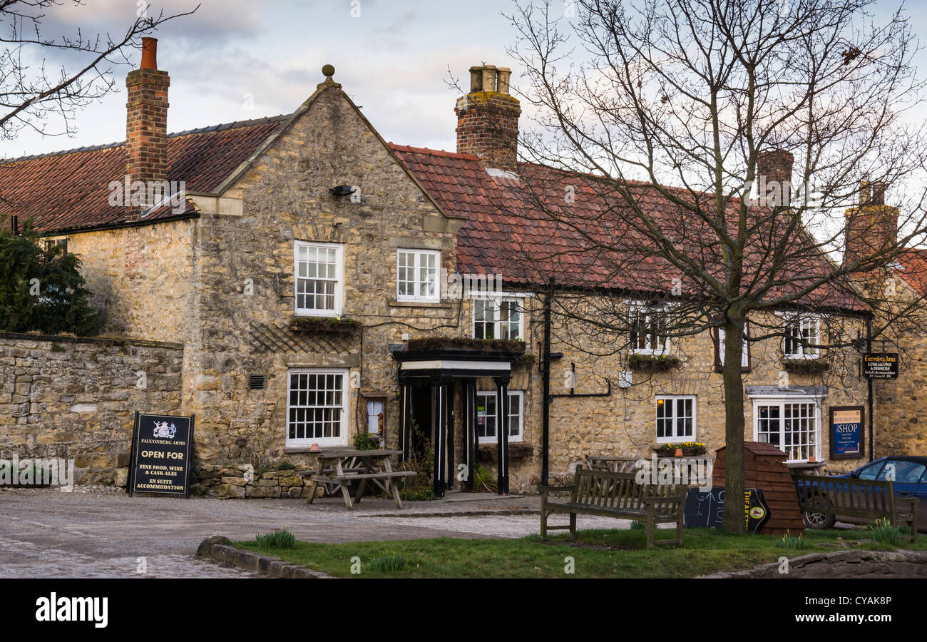 The 17th Century Ale House, Fauconberg Arms. The local public house at Coxwold North Yorkshire. Stock Photo