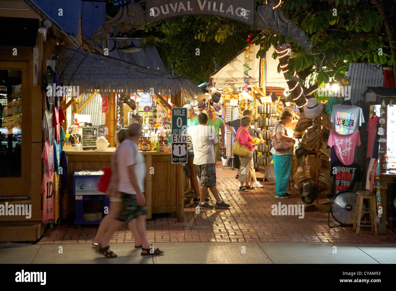 entrance to duval village open air outdoor market in key west florida