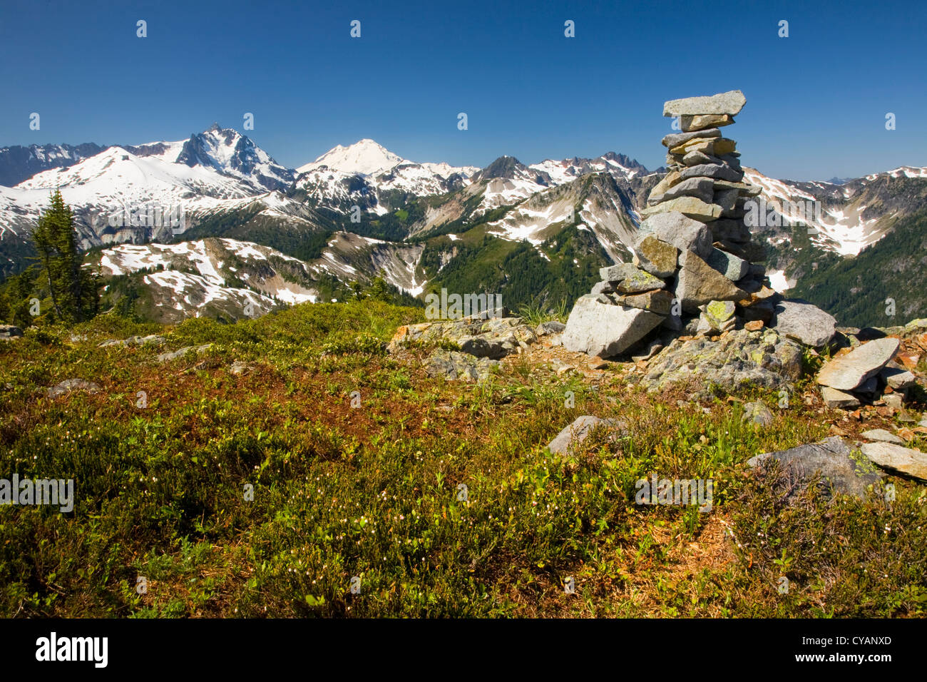 WASHINGTON Mount Baker and Mount Shuksan from the Copper Mountain