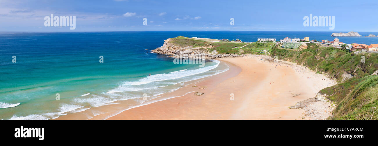 Beach of Los Locos. Suances, Cantabria Stock Photo