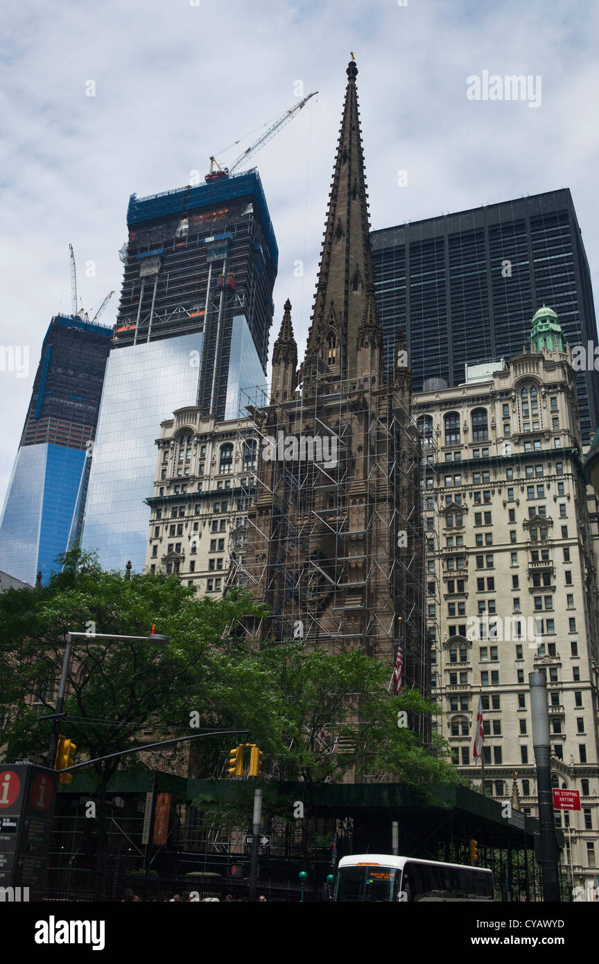 LIBERTY TOWER UNDER CONSTRUCTION NEW YORK CITY NEW YORK USA Stock Photo