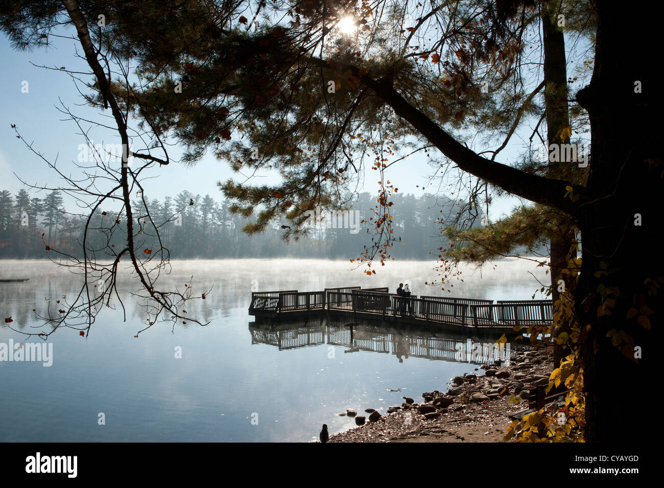 Lake Julian Park Fishing Pier Arden, North Carolina USA Stock Photo