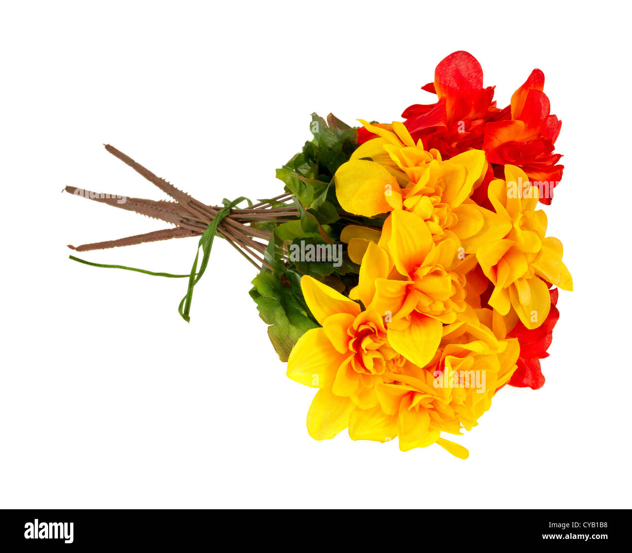 bright fake flowers