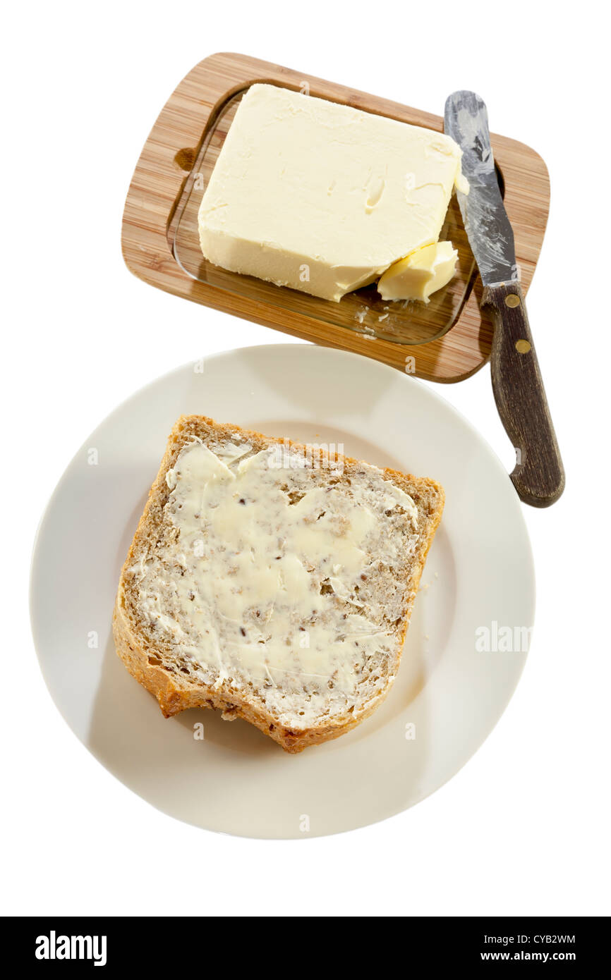 Bread and butter Stock Photo