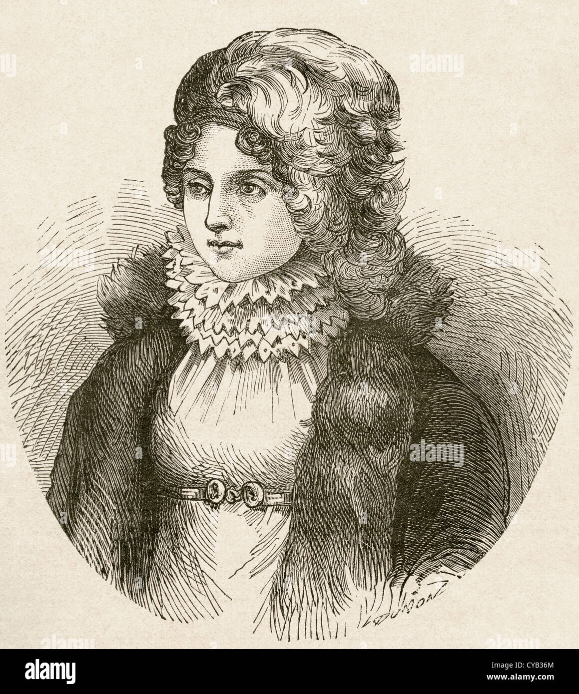 Émilie de Beauharnais, Madame Lavalette, 1781–1855. Wife of Antoine Marie Chamans, Count of Lavalette. Stock Photo