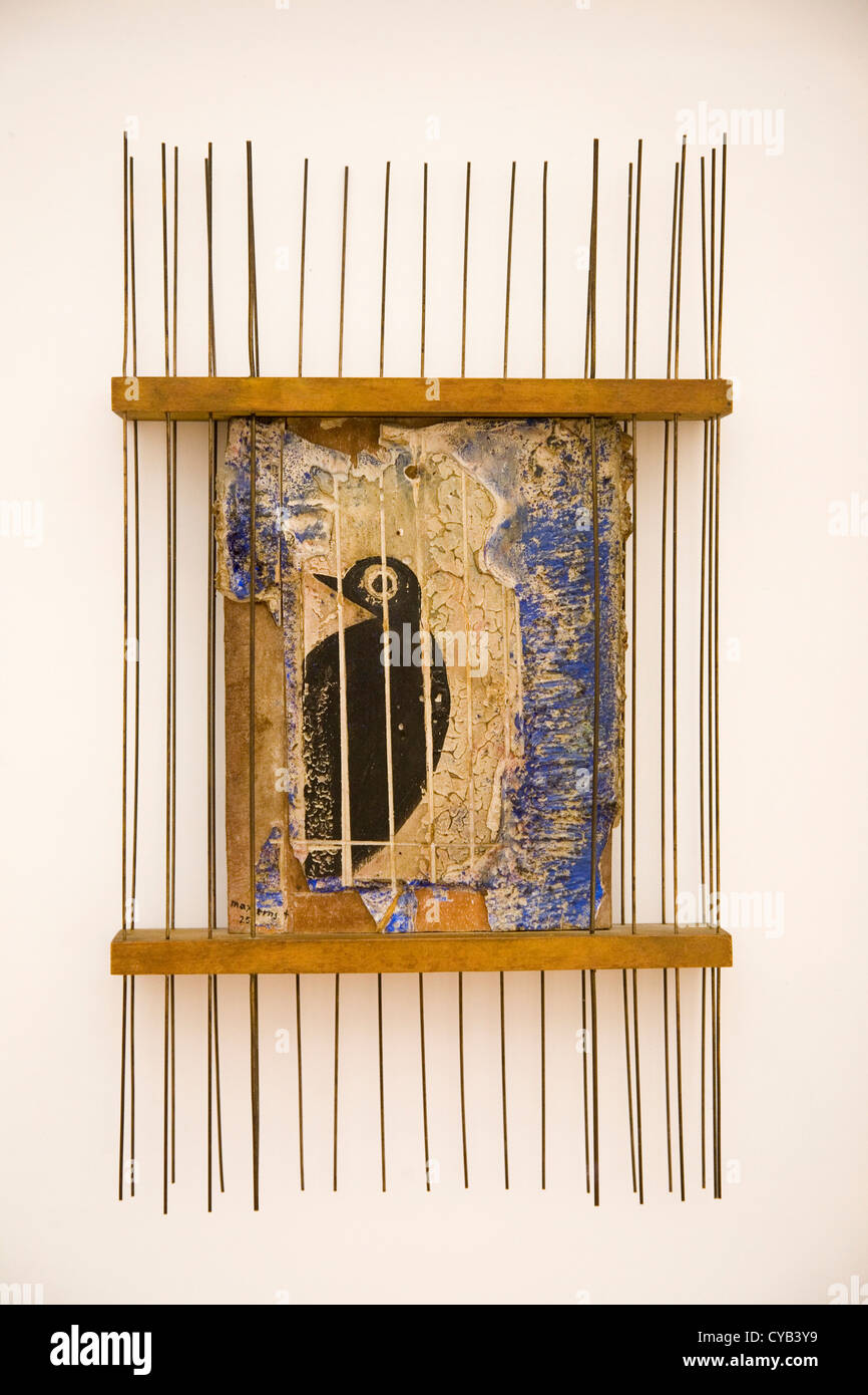 europe, switzerland, zurich, kunsthaus, art museum, painting by max ernst, les cages sont toujours imaginaires, 1925 Stock Photo