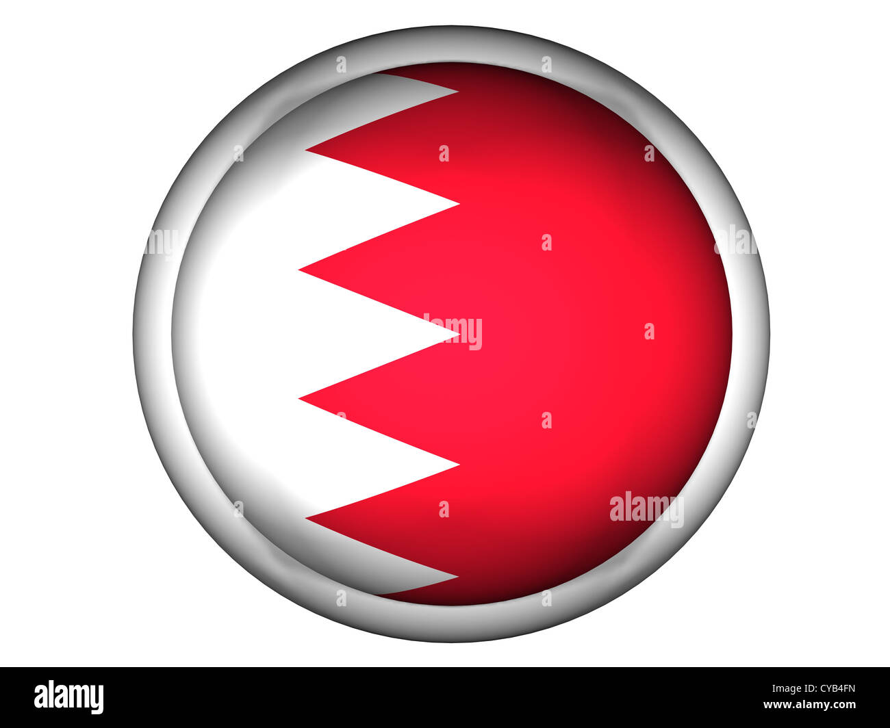 National Flag of Bahrain . Button Style . Isolated Stock Photo - Alamy