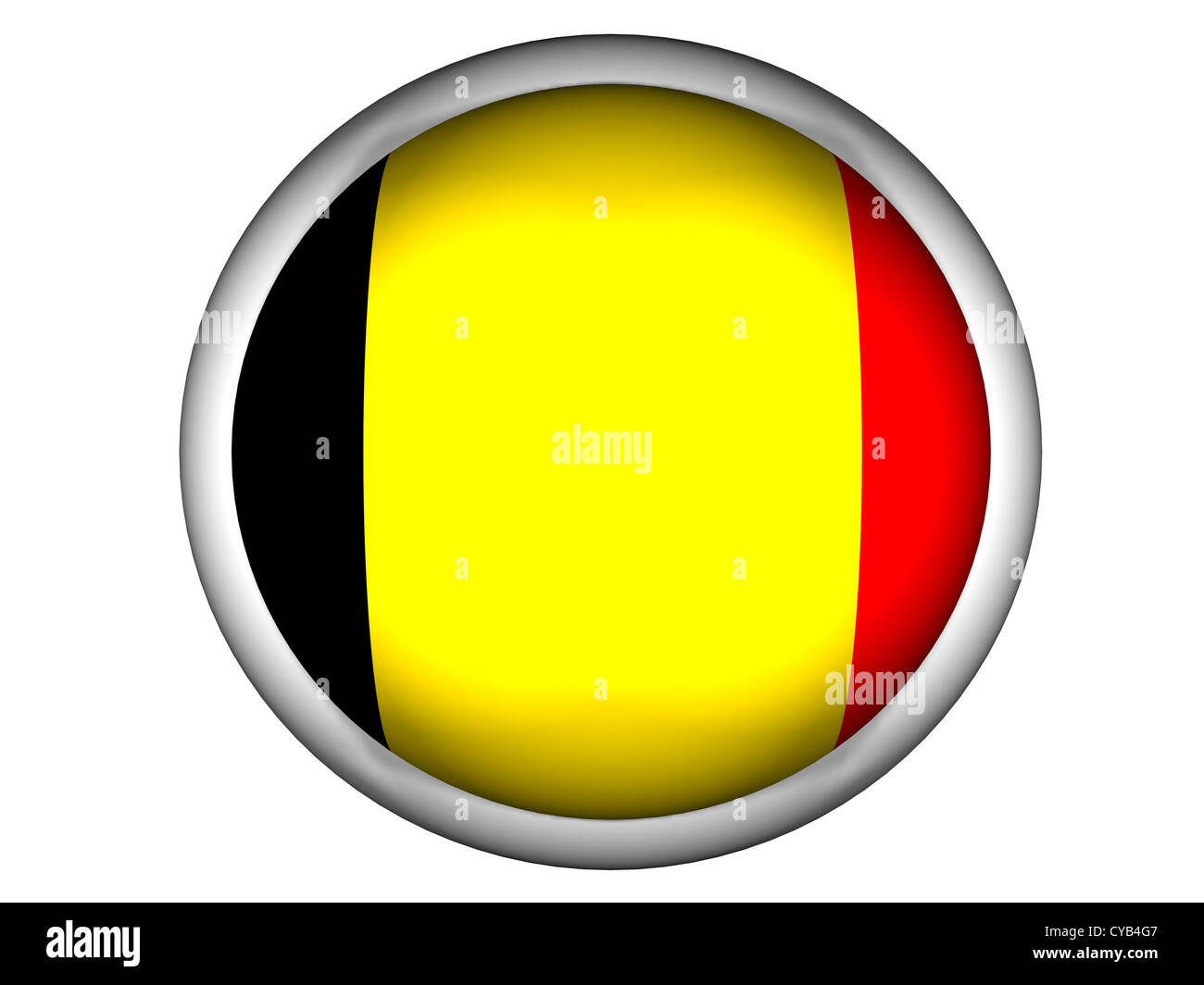 National Flag of Belgium . Button Style . Isolated Stock Photo - Alamy