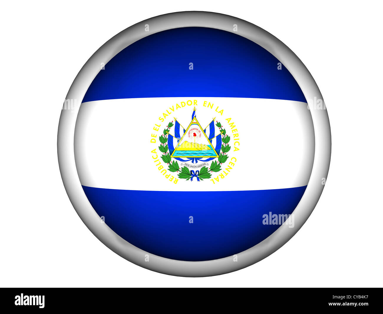 National Flag of El Salvador . Button Style . Isolated Stock Photo Alamy
