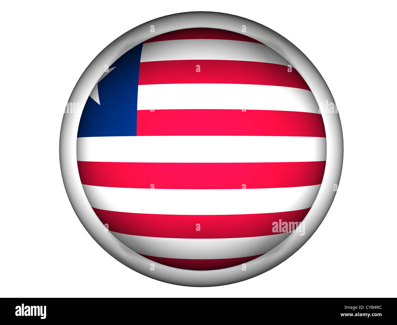 National Flag of Liberia . Button Style . Isolated Stock Photo - Alamy