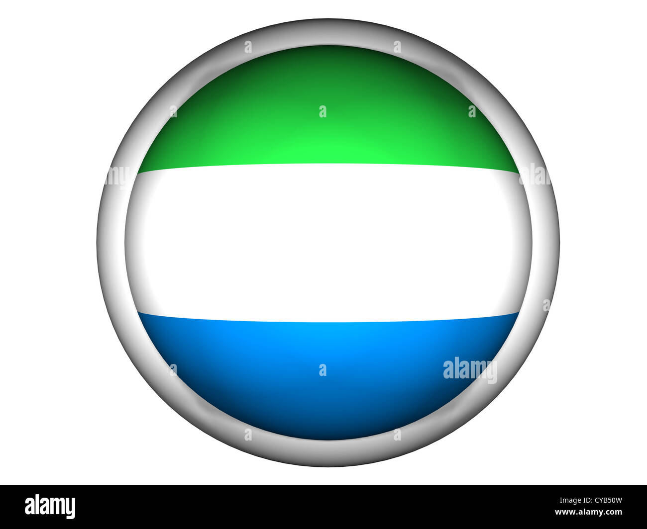 National Flag of Sierra Leone . Button Style . Isolated Stock Photo - Alamy