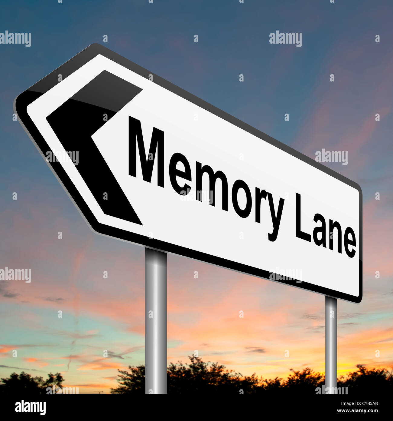 Street road sign memory lane hi-res stock photography and images - Alamy