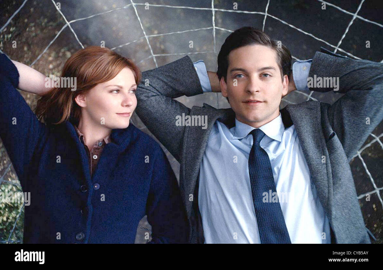 SPIDER-MAN 3    2007 Columbia film with Kirsten Dunst as Mary Jane Watson and Tobey Maguire as Peter Parker Stock Photo