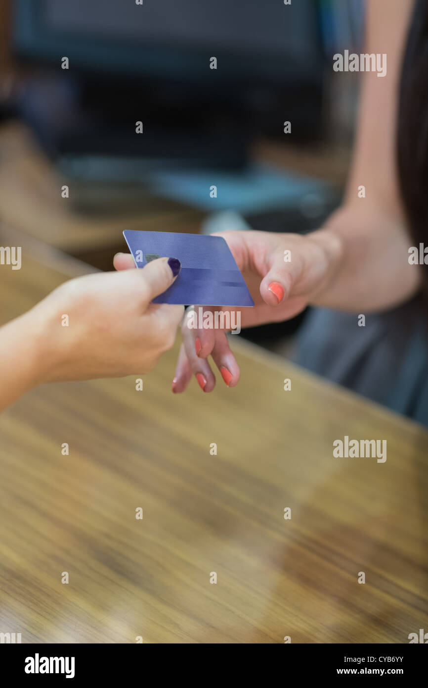 Credit card at cash register Stock Photo - Alamy