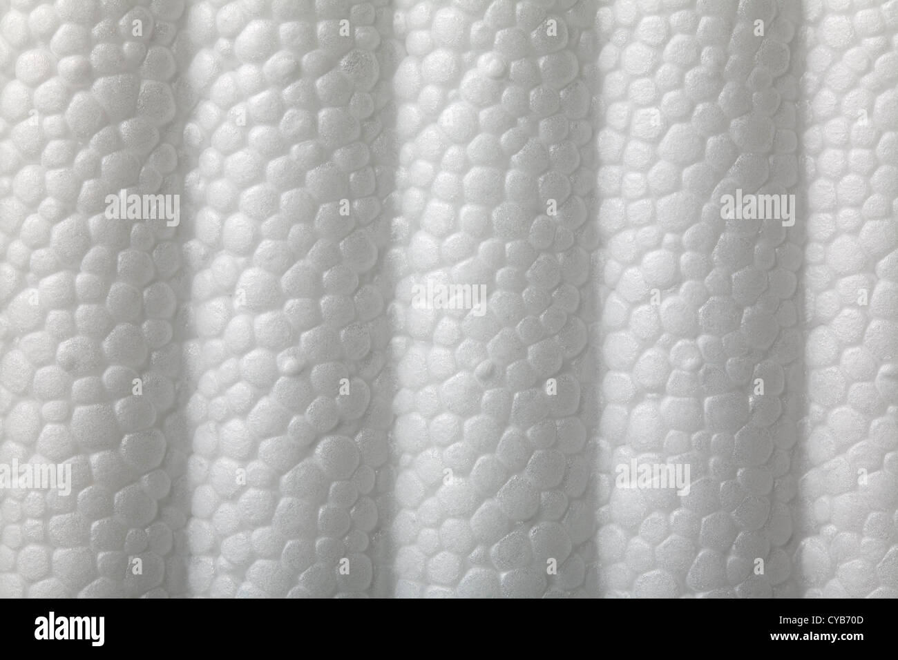 Close up of a white polystyrene foam surface as a background Stock Photo