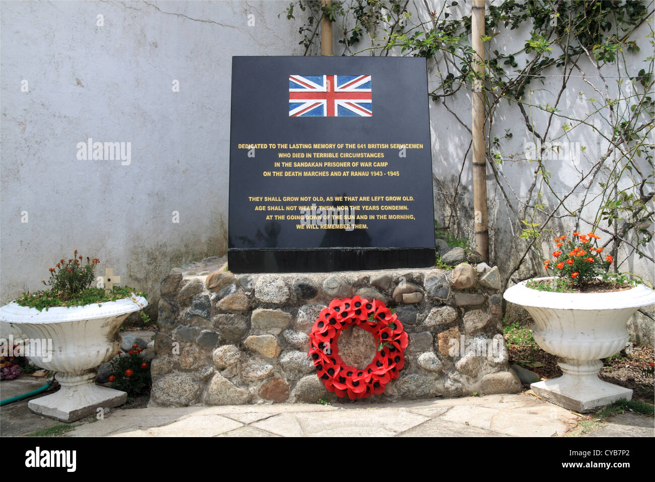 British Garden, Kundasang War Memorial, Ranau, Sabah, Borneo, Malaysia, Southeast Asia Stock Photo