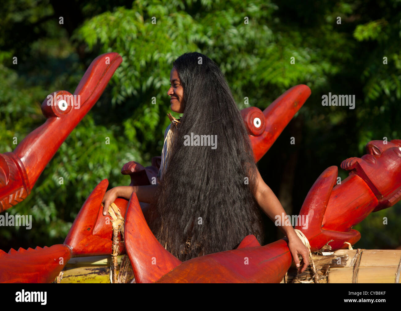 Float Carnival Parade During Tapati Festival, Easter Island, Chile Stock  Photo - Alamy