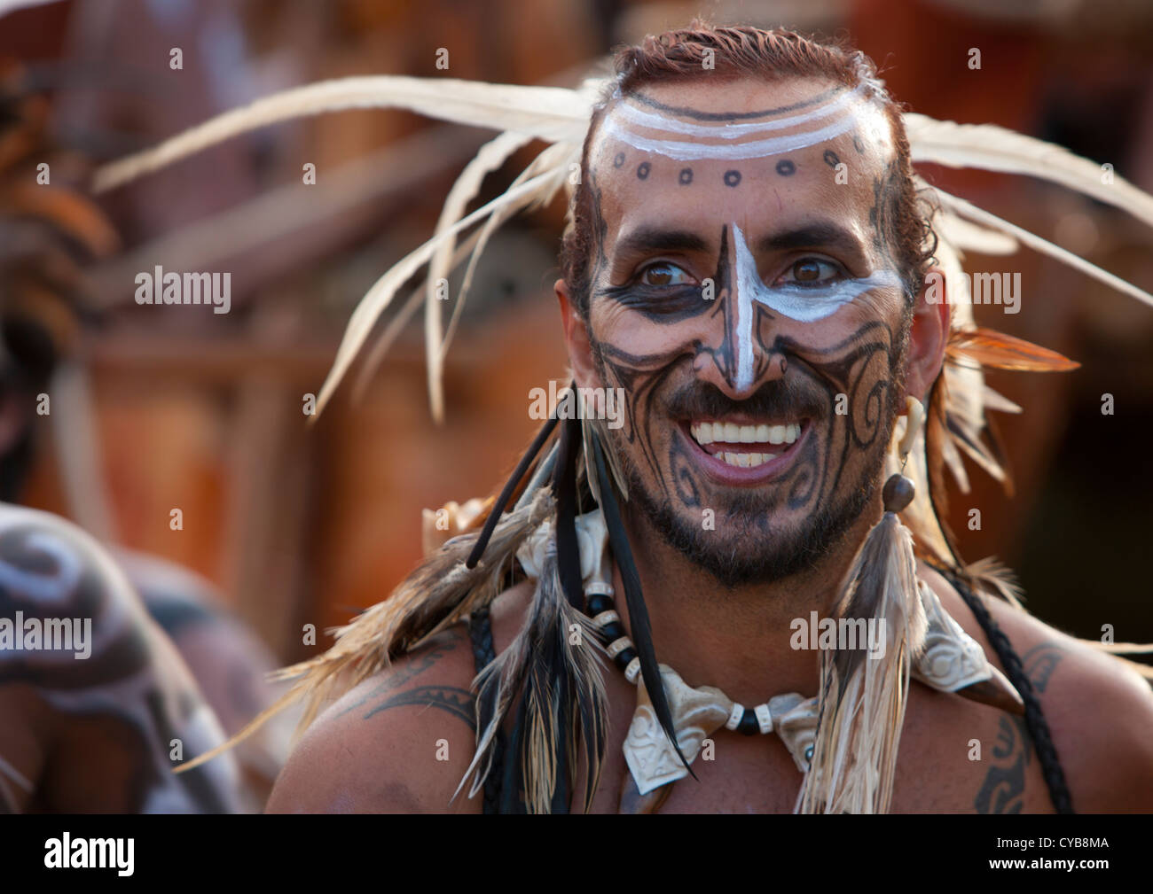 Tribal Dances During Carnival, Tapati Festival, Easter Island, Chile