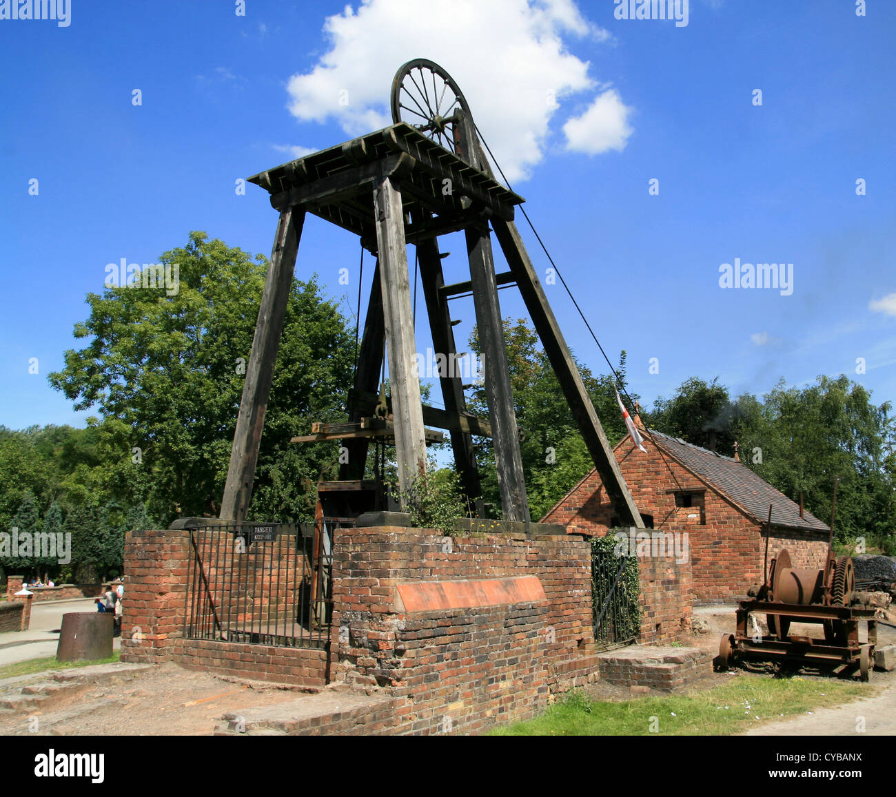 Coal Mine Pithead Blists Hill Victorian Town Ironbridge Shropshire