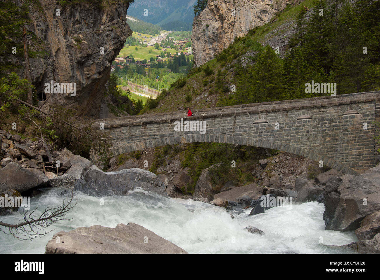 Klus Gasterntal, Kandersteg, Bernese Oberland, Switzerland Stock Photo