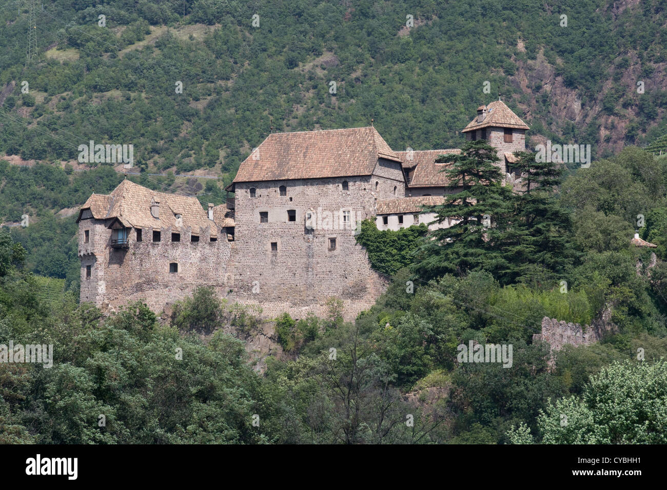 Castel Roncolo - exterior views of the medieval castle Stock Photo