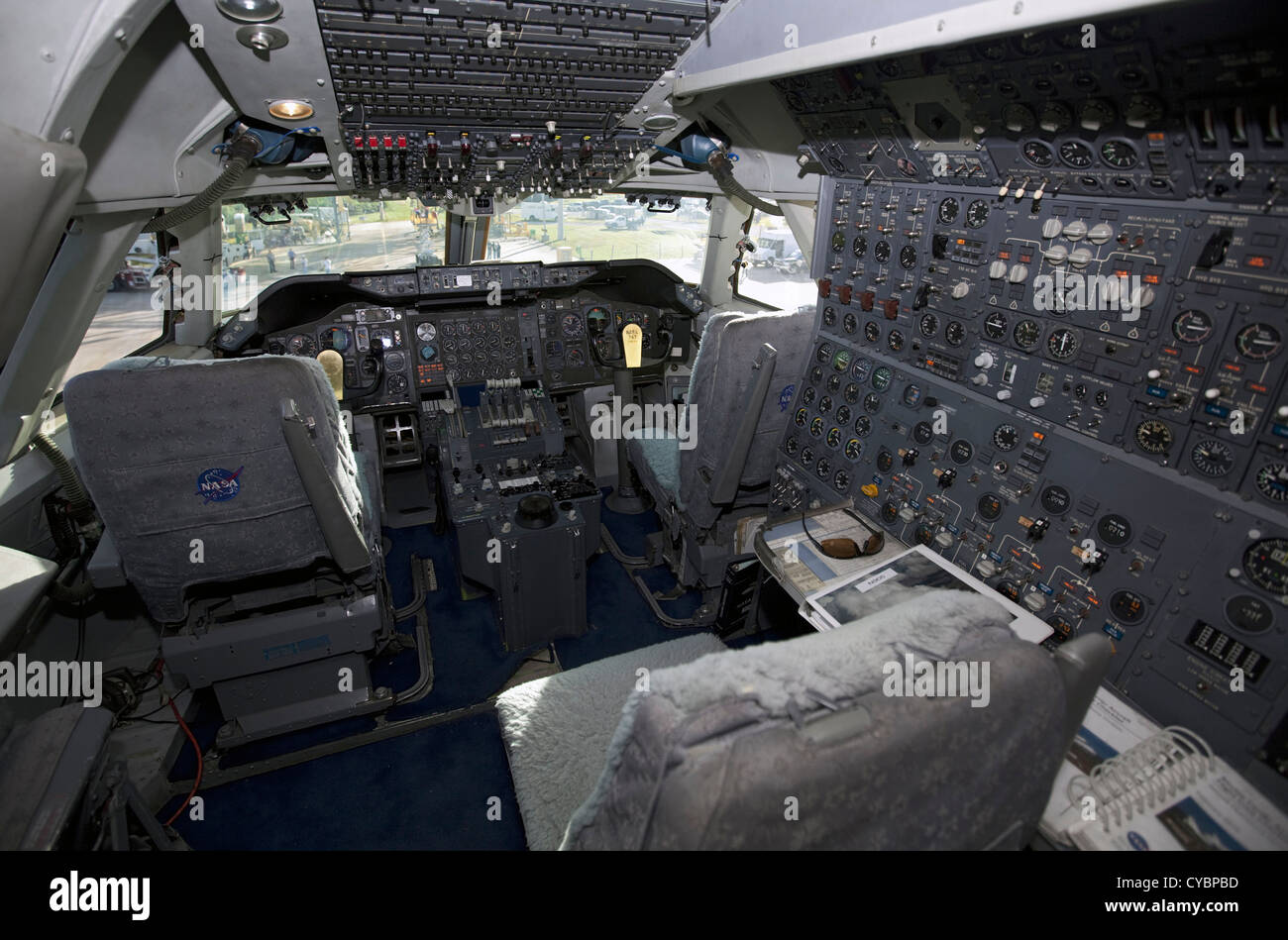 An Overview Of The Cockpit Of Nasa's Shuttle Carrier Aircraft Is Captured  For Posterity Septmber 16, 20112 At The Shuttle Landing Facility At Nasa's  Kennedy Space Center In Florida Before The Aircraft