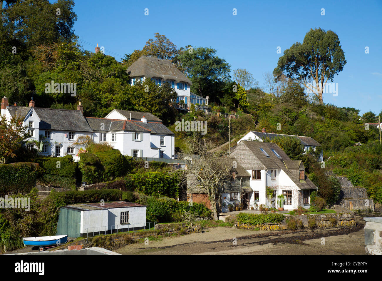 Helford Village; Cornwall; UK Stock Photo