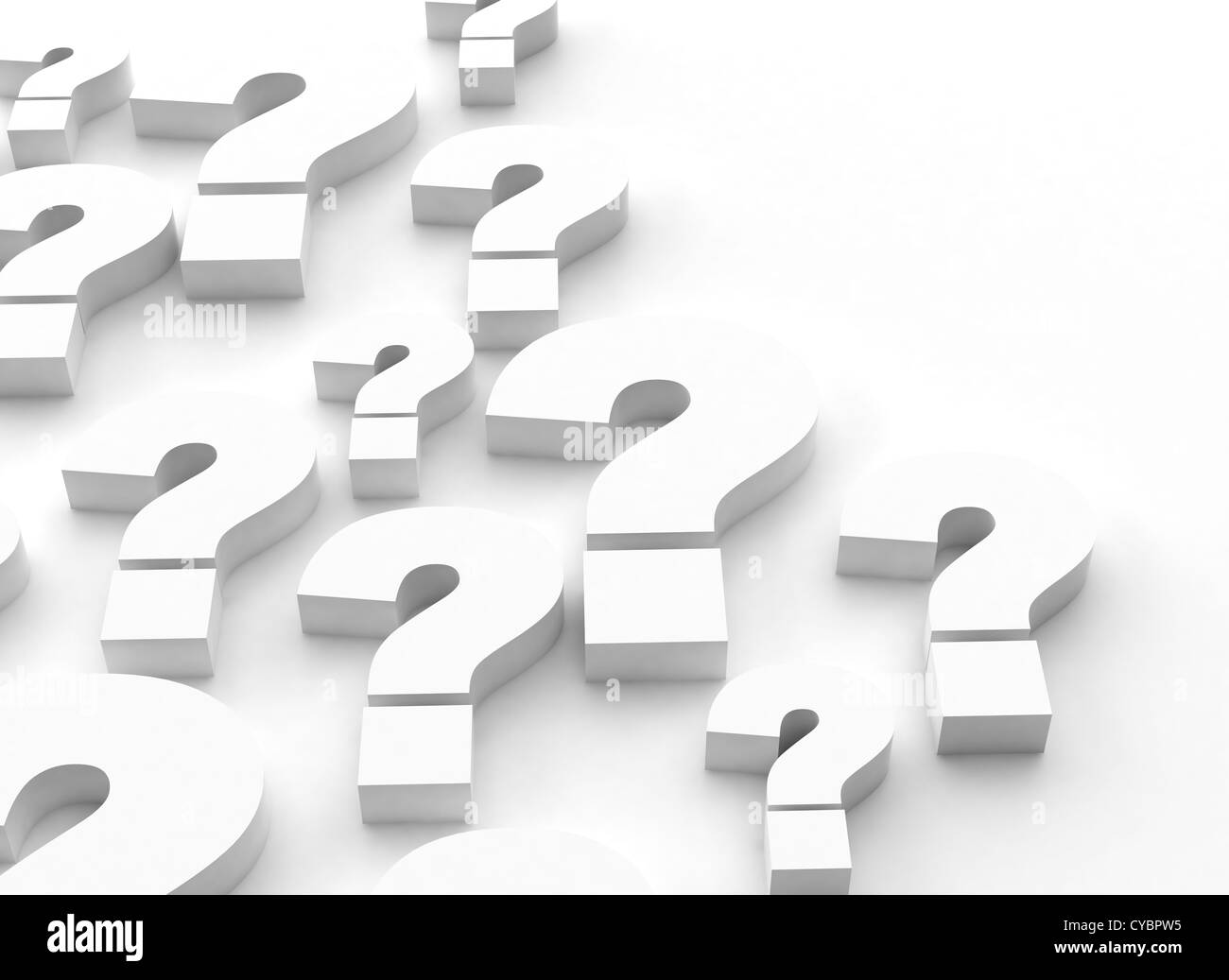 White 3d question marks Stock Photo Alamy