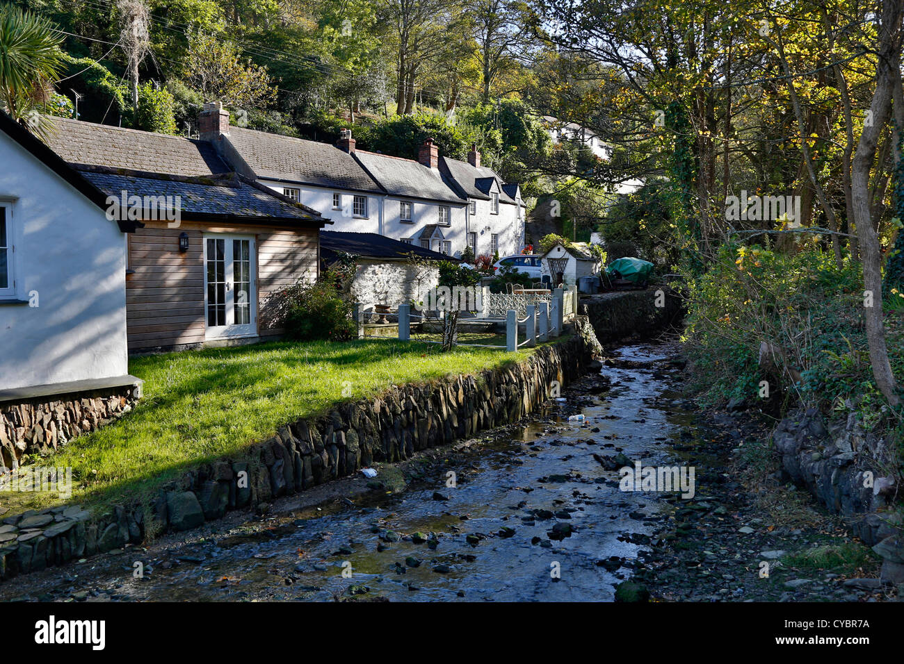 Helford Village; Cornwall; UK Stock Photo