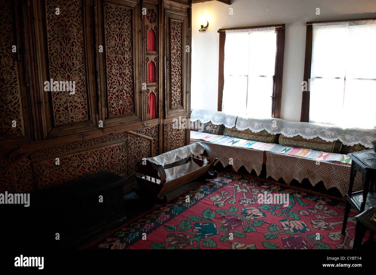 Interior of birth house of Noble laureate Ivo Andric, Travnik, Bosnia and Herzegovina Stock Photo