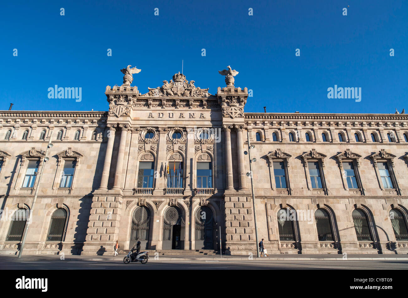 Building of aduana in port vell of Barcelona Stock Photo