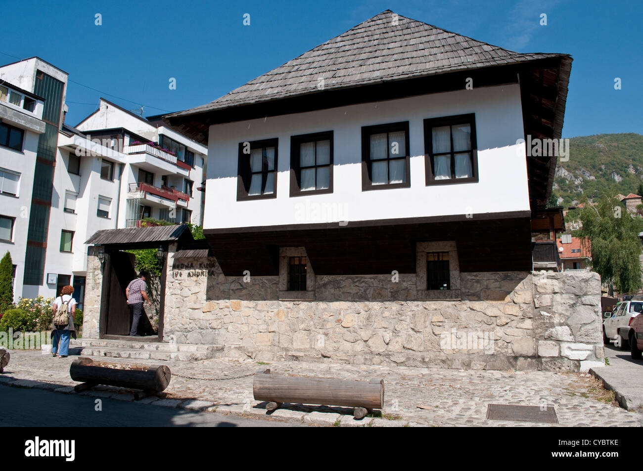 Birth house of Noble laureate Ivo Andric, Travnik, Bosnia and Herzegovina Stock Photo