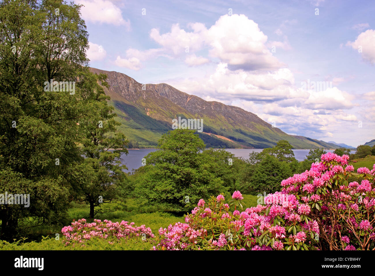 UK Scotland Highland Inverness-shire Loch Lochy in spring Stock Photo