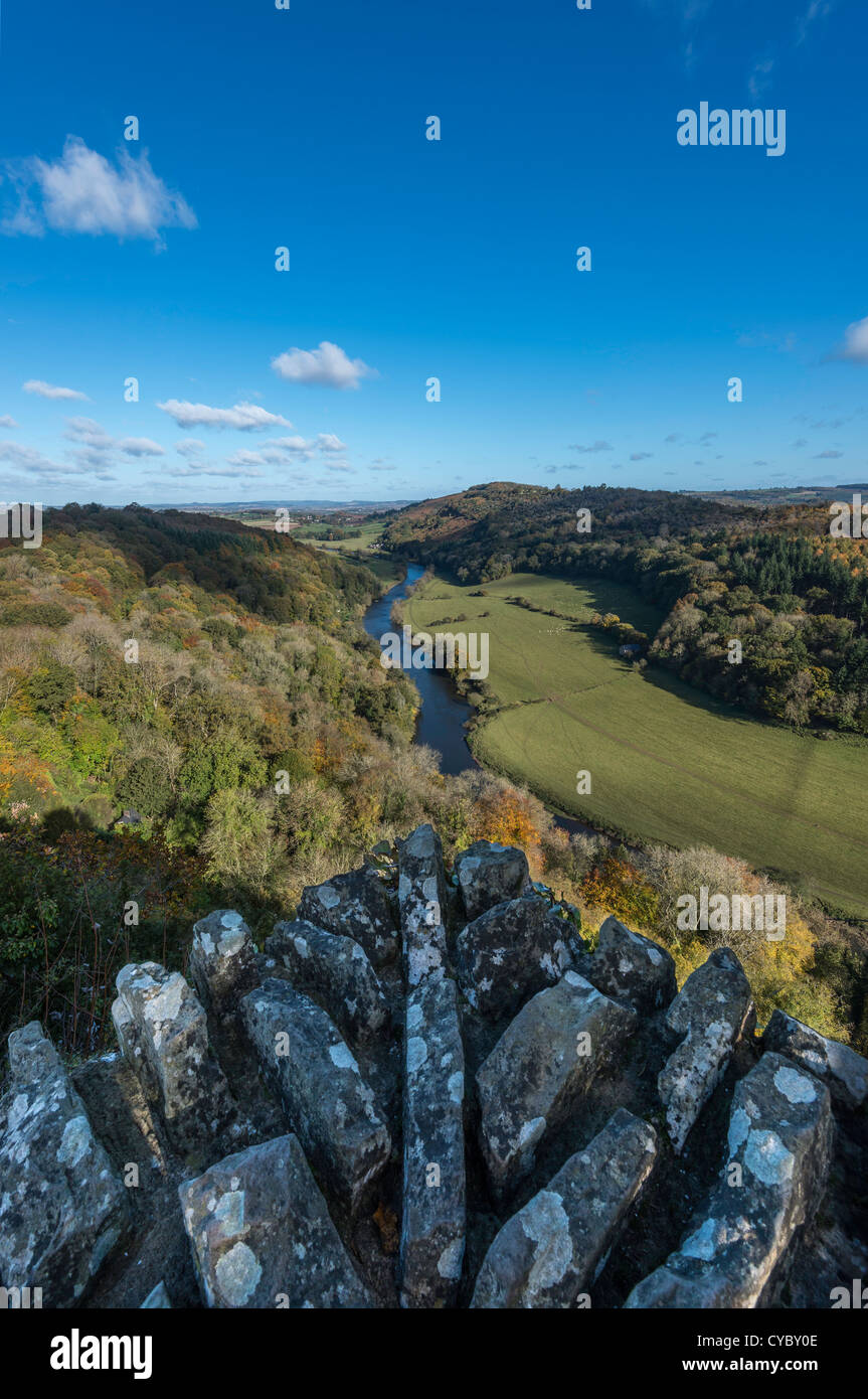 VIEW OF RIVER WYE FROM SYMONDS YAT ROCK, HEREFORDSHIRE ENGLAND UK Stock